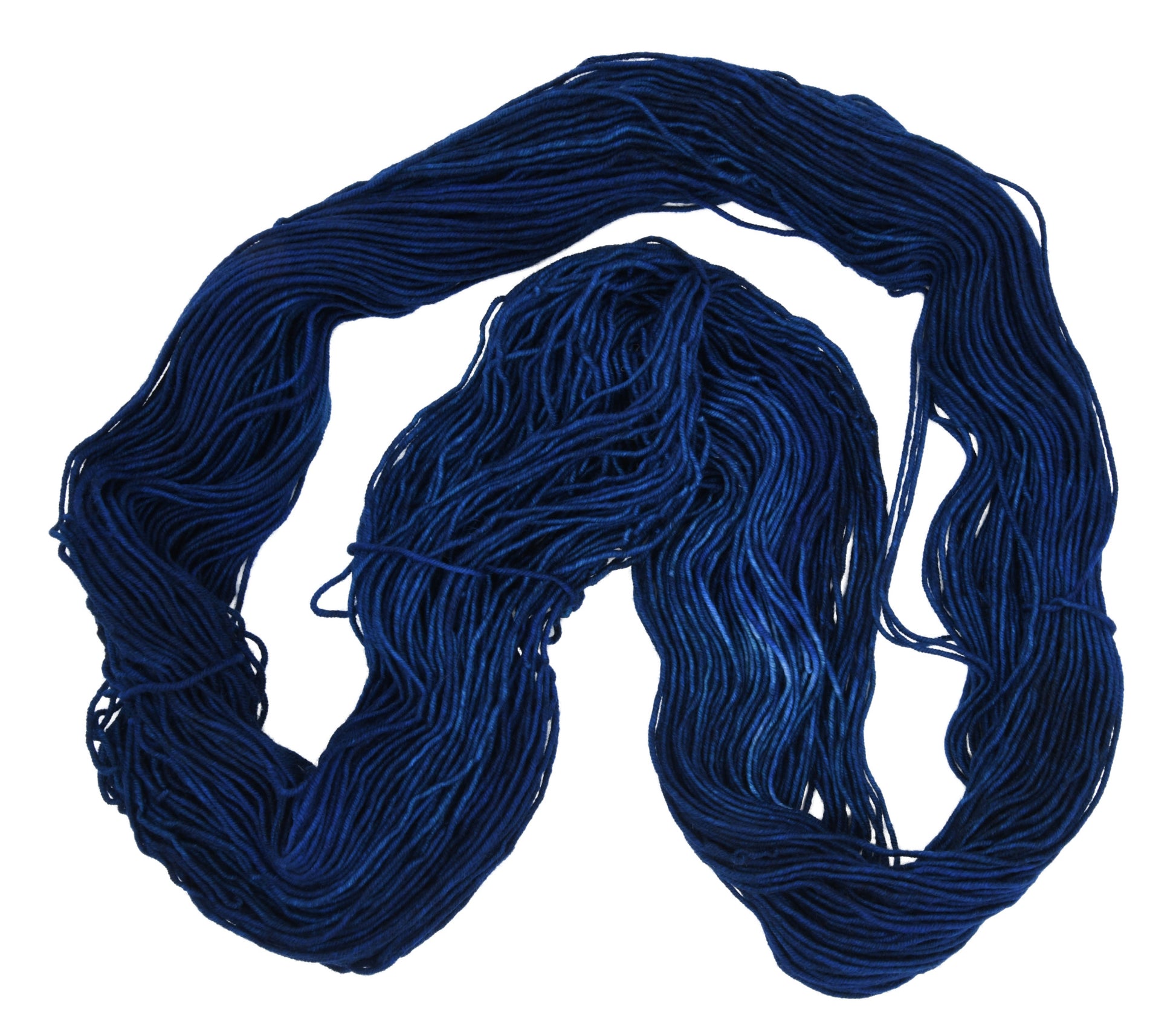 Barn-Yarn-Twilight-DK-weight-hand-dyed-yarn—unfolded-hank-showing-tonal-blue.